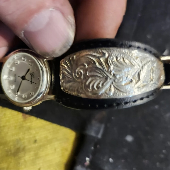 GENEVA Quartz With a SilverToned accented leather strap main image 10